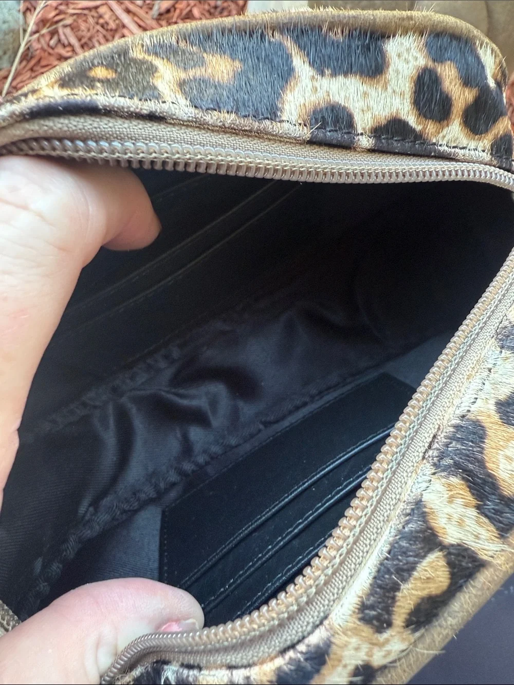 Myra Bag Paradigm Shift Swing Leopard Print Crossbody Bag - Faux Haircalf - Picture 7 of 11